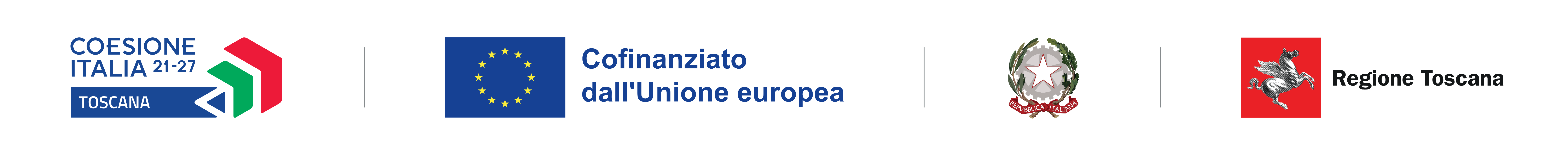 Coesione Italia 21-27 · Cofinanziato dall'Unione europea · Repubblica Italiana · Regione Toscana