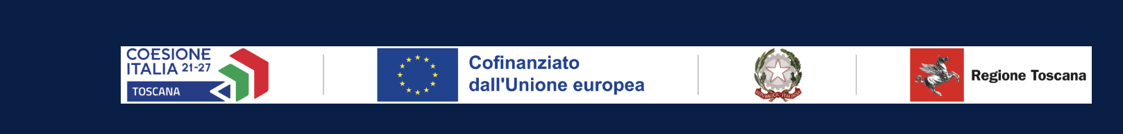Coesione Italia 21-27 Toscana — Cofinanziato dall'Unione Europea — Repubblica Italiana — Regione Toscana